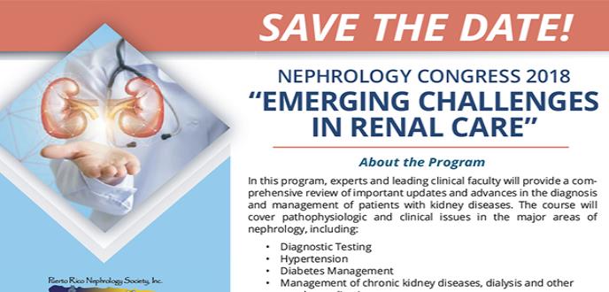 NEPHROLOGY CONGRESS 2018 “EMERGING CHALLENGES  IN RENAL CARE”