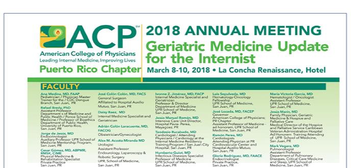2018 Annual Meeting Geriatric Medicine Update for the Internist