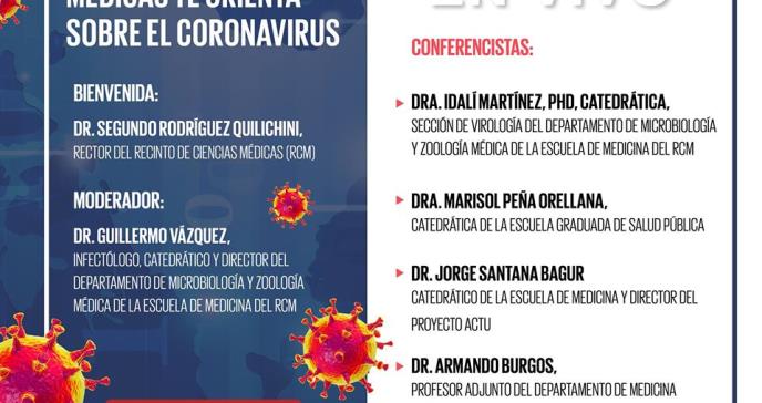 Recinto de Ciencias Médicas te orienta sobre el coronavirus