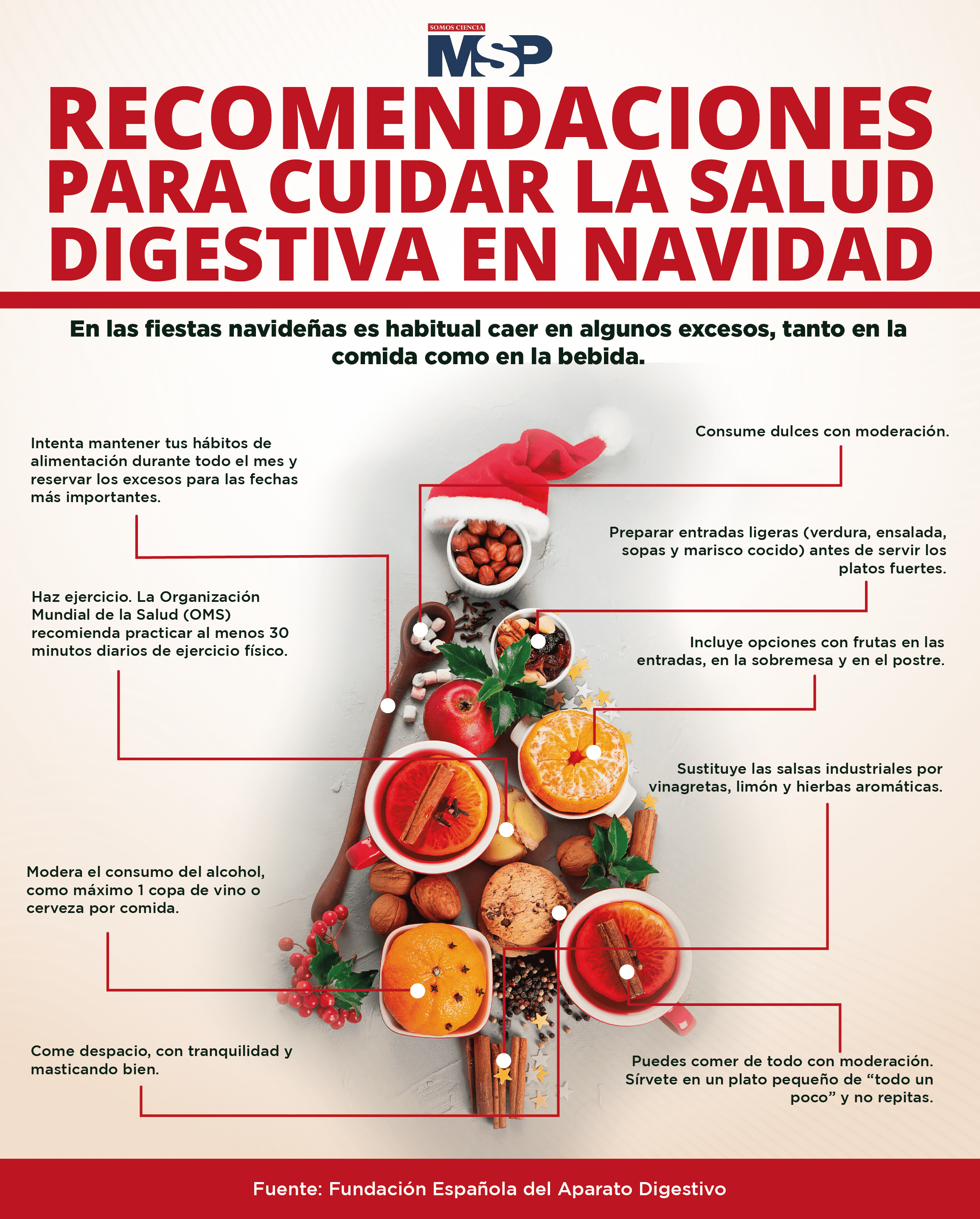 Recomendaciones Para Cuidar Nuestra Salud Digestiva En Navidad Infografía 0099