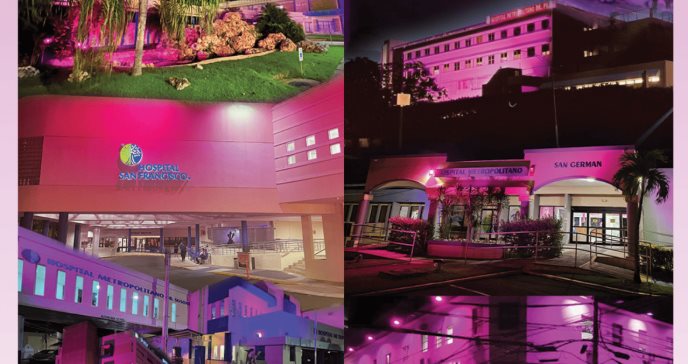 Doce hospitales de Puerto Rico se iluminan de rosa en el mes del cáncer de seno